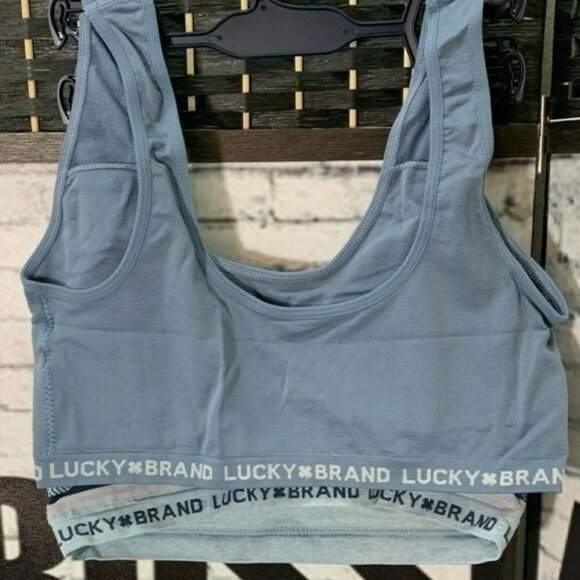 Lucky Brand Blue 2 PK Logo Comfort Bras - Picture 3 of 7